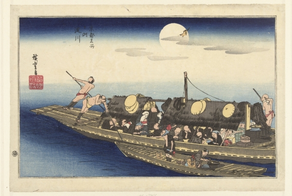 De Yodo rivier, Hiroshige (I) , Utagawa, 1833 - 1837 via Rijksstudio 