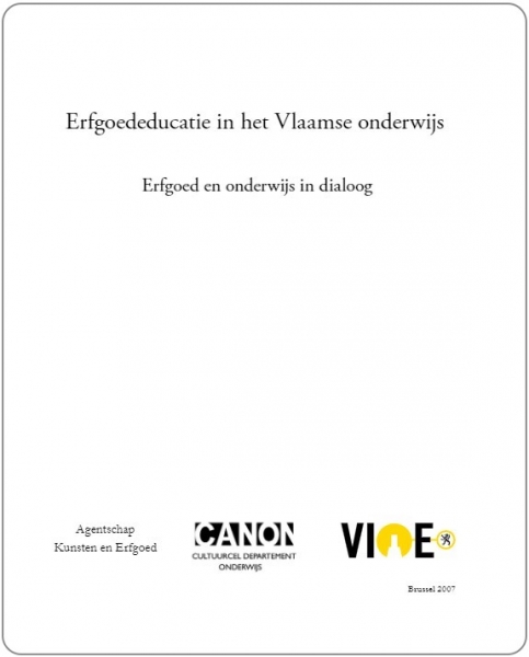 Cover 'Erfgoededucatie in het Vlaamse onderwijs'