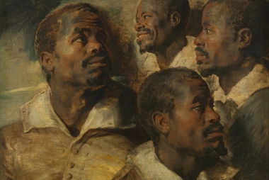 Peter Paul Rubens, Vier studies van het hoofd van een Moor, 1640, KMSKA. Google Art Project via Wikimedia Commons, publiek domein. 