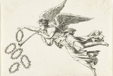 Vliegende faam, Frédéric Théodore Faber, 1810-1817, ets, h 96mm × b 127mm. Publiek domein via Rijksstudio.
