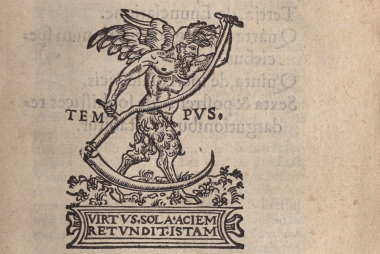 Franciscus Titelmannus, Compendium Dialecticae, Parisiis: apud Simonem Colinæum, 1542. KU Leuven Bibliotheken Bijzondere Collecties, CaaA2602, f. A1r (detail)