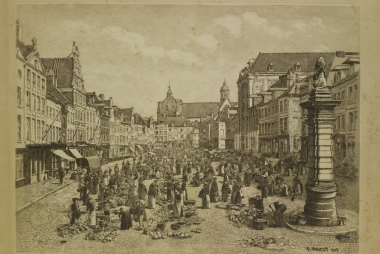 Dricot, F. Place Du Vieux Marché à Louvain (1913). Print.