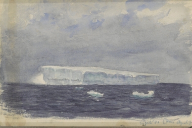 Louis Apol, Gezicht op een ijsberg in de Noordelijke IJszee, 1880. Rijksmuseum via Rijksstudio, publiek domein.