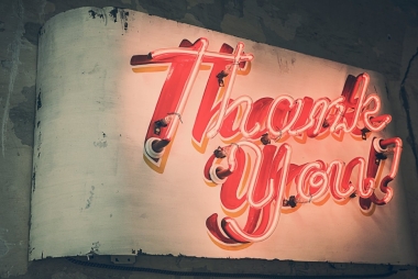 Thank you! Foto: Ryan McGuire via Pixabay 