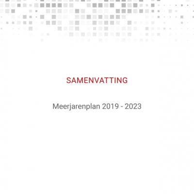 Cover Meerjarenplan 2019-2023. Samenvatting