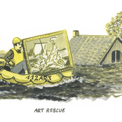 Illustratie 'Art rescue': Steve Michiels (pieceunique.info)
