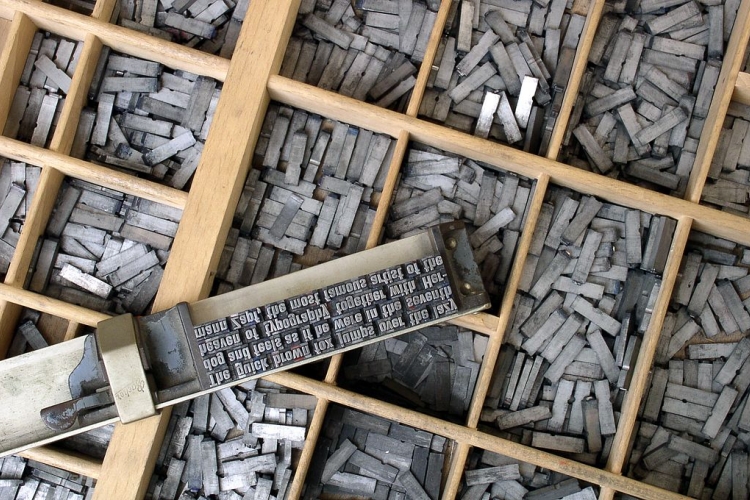 Loden drukletters. Foto: Willi Heidelbach, via Wikimedia Commons, CC BY SA 3.0.