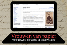 Campagnebeeld Vrouwen van papier: Wikipedia-schrijfsessie op Vrouwendag © Openbare Bibliotheek Brugge